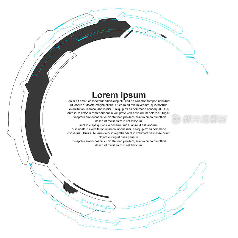 Abstract looped graphic, futuristic sense of technology, vector background.
